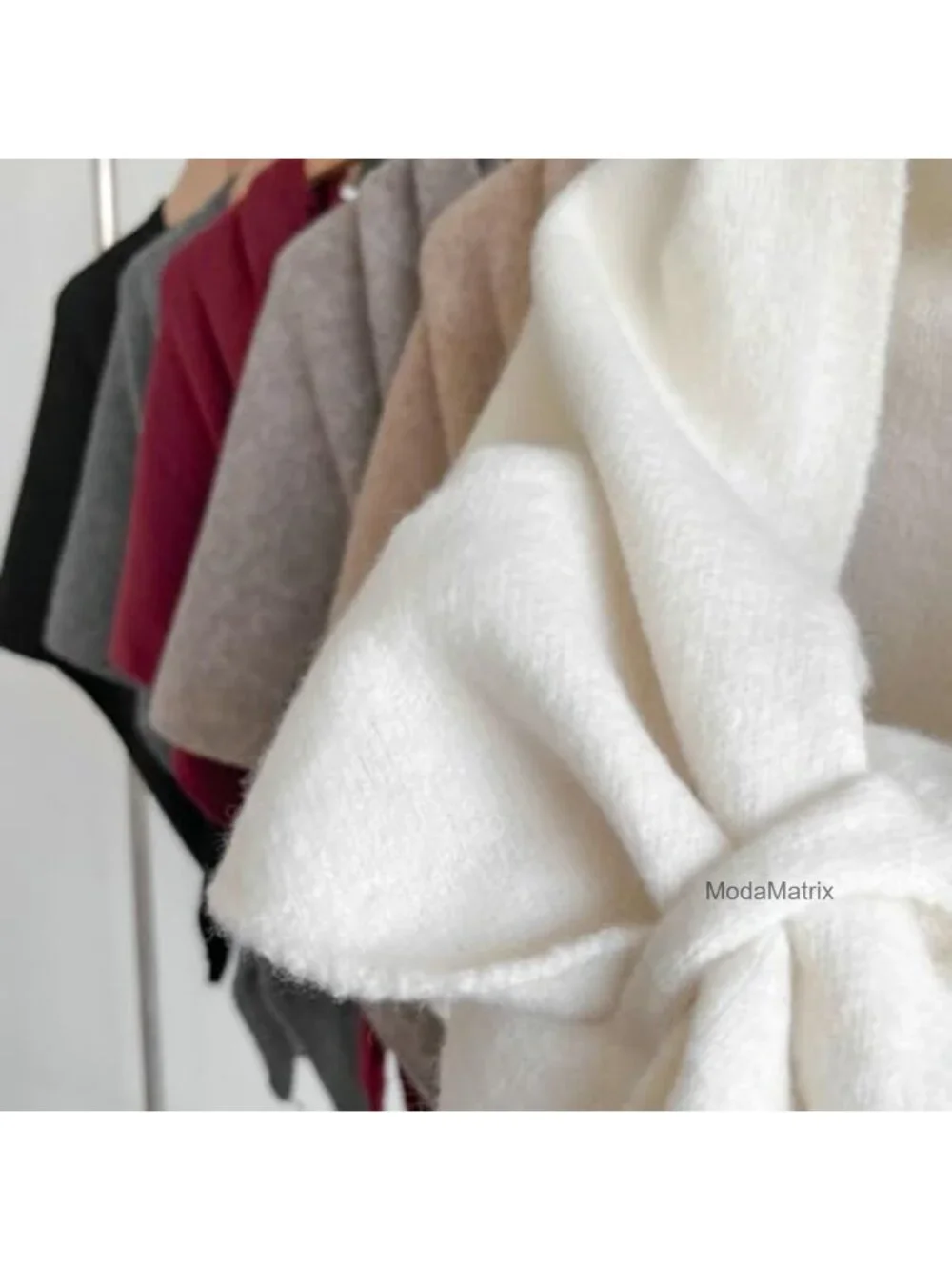 Women's Fleece Shawl Wrap Scarf Poncho Cozy Knit Winter